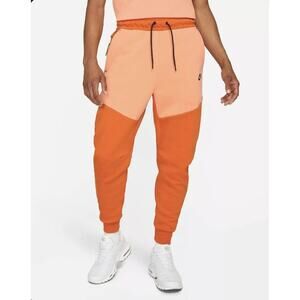 Nike NSW Sportswear Tech Fleece Joggers Mens Size L Campfire Orange CU4495-893